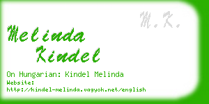 melinda kindel business card